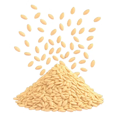 oat flakes falling from top to bottom sticker