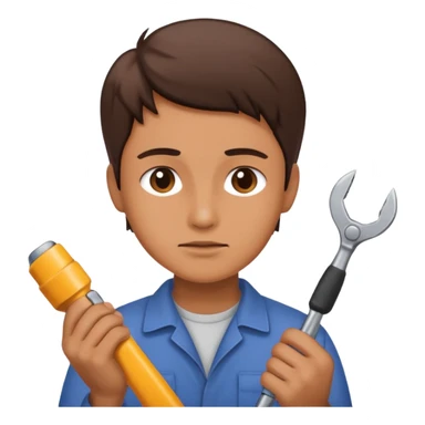 person Repairing a tool sticker