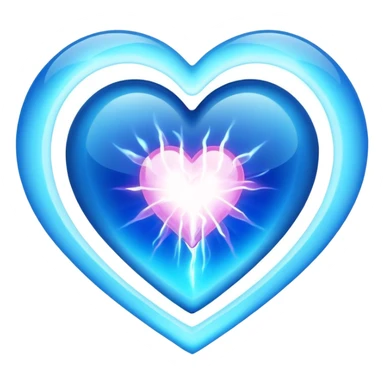 plasma energy heart shaped sticker