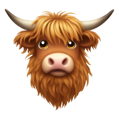 highland cow heart eyes sticker