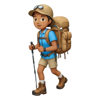 hiking in the mountains sticker