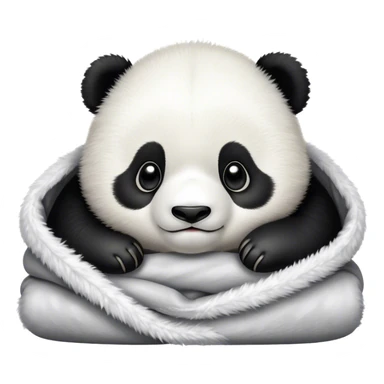 Baby Panda cozy in blanket  sticker