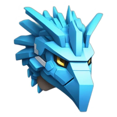 Minecraft Articuno Cyberpunk Head sticker