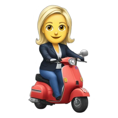 Marine le Pen un scooter sticker