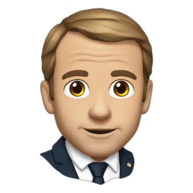 Macron qui fait pipu sticker