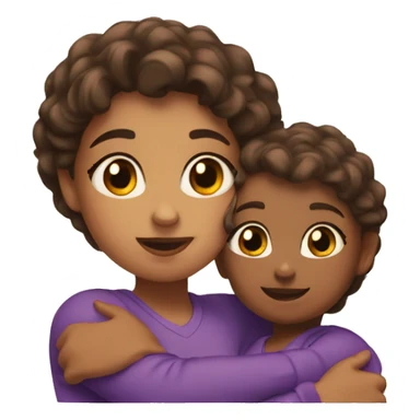 big sister and little sister hug sticker