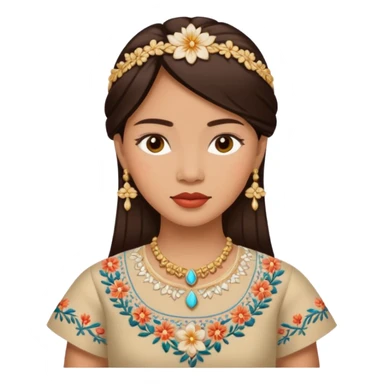 Filipino woman wearing a filipiña sticker