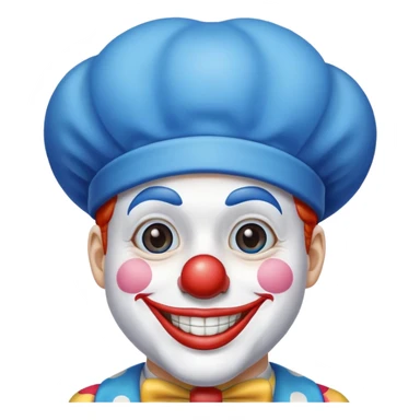 Chú hề, đội mũ cao xanh dương cười tươi, 25 tuổi sticker