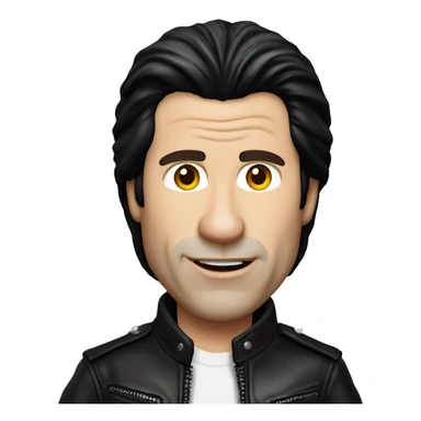 John travolta in leather jacket sticker
