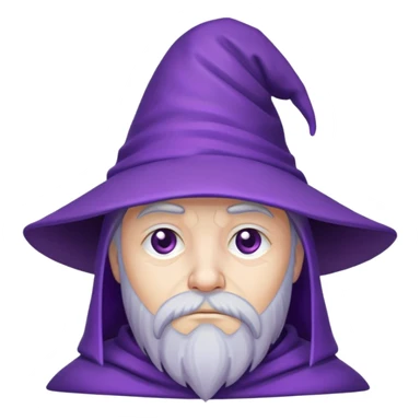 purple hat wizard sad sticker