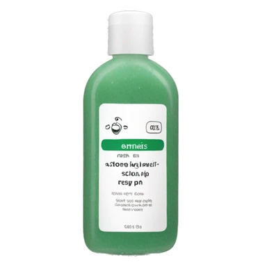 bottle of scalp scrub with label sticker