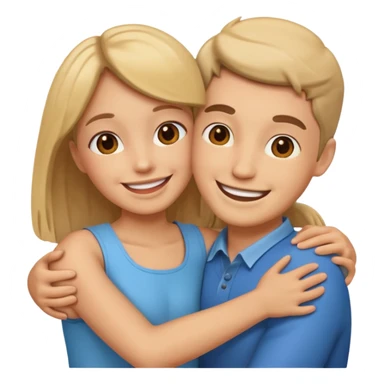 Two people hugging sticker