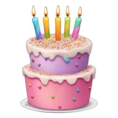 birthday cake, party, confetti, gifts, people sticker