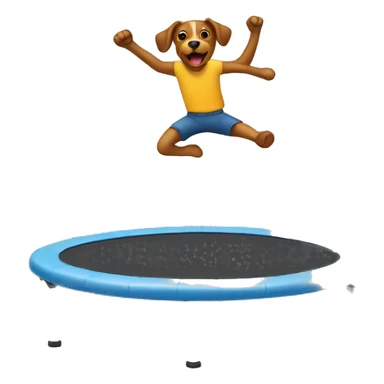 someone jumping on a trampoline with their dog sticker