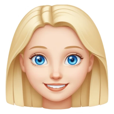 smiling girl with blue eyes sticker