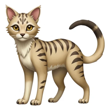 Modern Realistic Rare Fantasy Feline-Vernid-Trico-species by LiLaiRa full body sticker