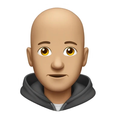 Bald guy in a hoodie  sticker