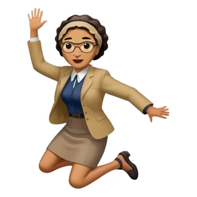 Rosa Parks jumping over a river sticker