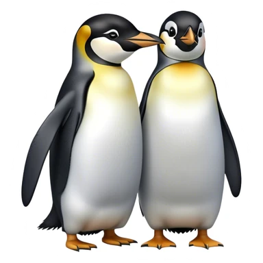 Emperor penguin couple  sticker