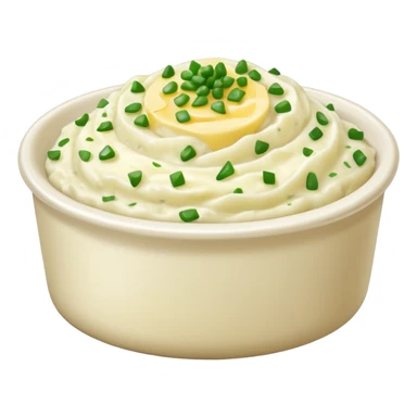 Mashed potatoes with chopped chives sticker
