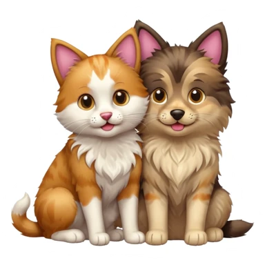 dog + cat sticker