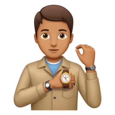 Person checking their watch sticker