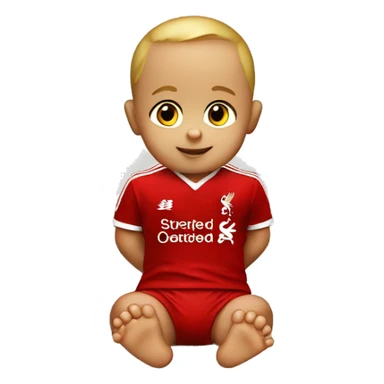 baby with liverpool fc logo sticker