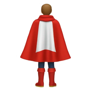 red hero cape back view sticker