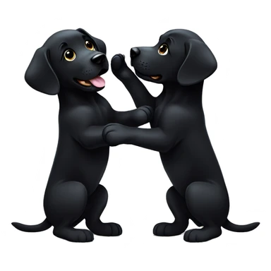 black labrador puppy high five sticker