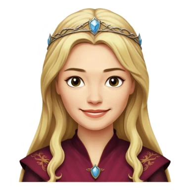 Cersei Lannister smile smirk from Games of throne character face only younger sticker