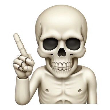 Skull with middle finger sticker