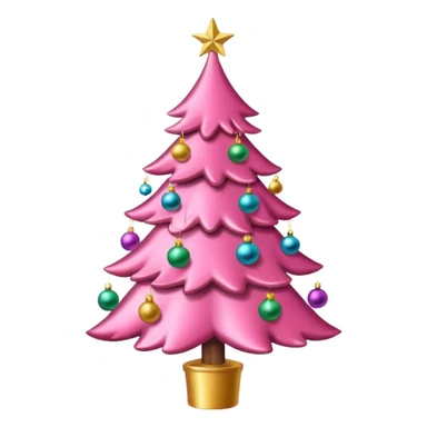 Christmas pink sticker
