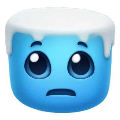 blue marshmallow sticker