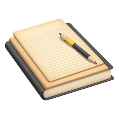 book and pencil together sticker