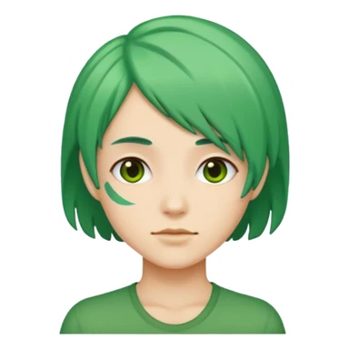 parate de cabelo verde sticker