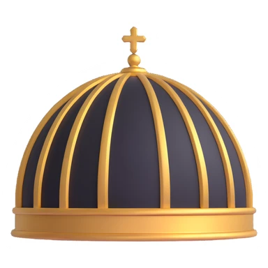 dome with a golden finish, elegant and rounded sticker