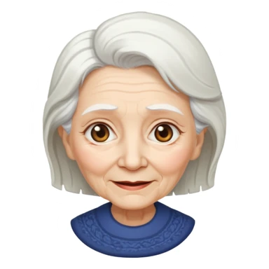 She was an old lady, about 80 years old sticker