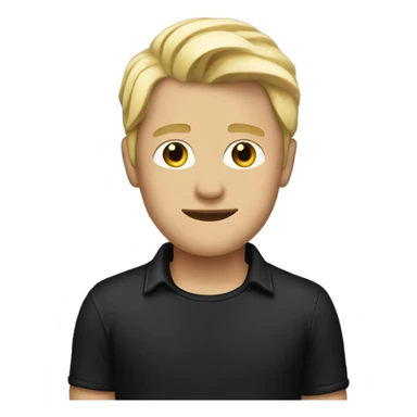 cool guy blond in black shirt sticker