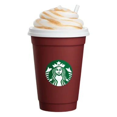 Dark red starbucks with Daniel written on it sticker