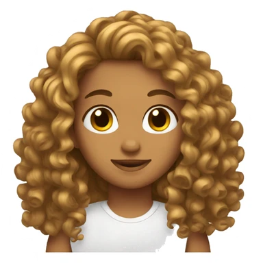 tanned curly hair sticker
