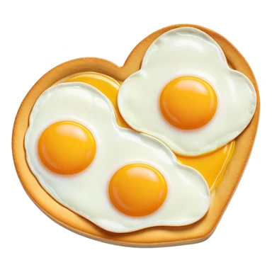 pan egg heart shape 2 eggs sticker