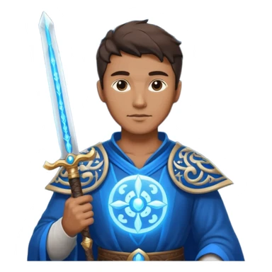 Man holding big souls moonlight sword sticker