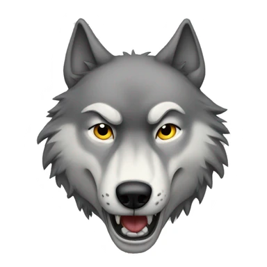 wolf crying  sticker