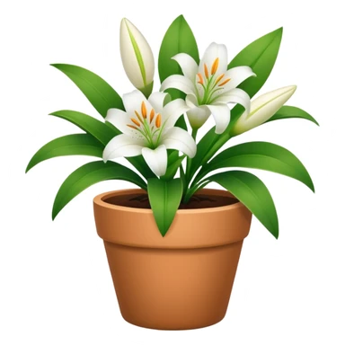 lily flower pot sticker