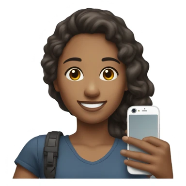 girl takes selfie sticker
