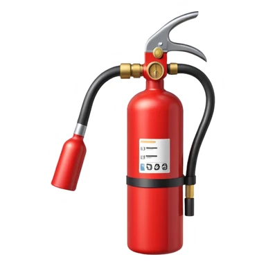 Fire Extinguisher, red with nozzle
 sticker