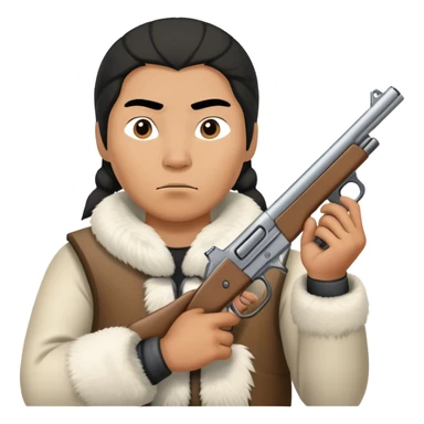 Inuit with a gun sticker