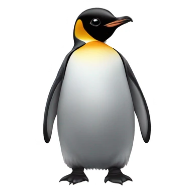 baby king penguin heart sticker