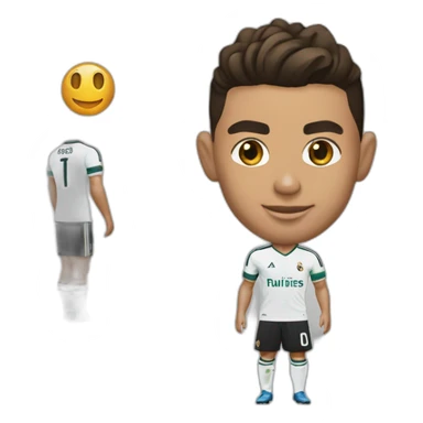 Ronaldo qui tient un maillot  avec écrit "maeva" dessus sticker