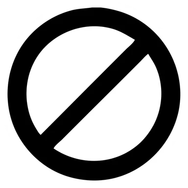 solid filled prohibition sign icon sticker